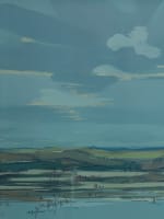 Grand tableau ancien Guérande marais salant mer Bretagne Michel Maury - Miniature 10