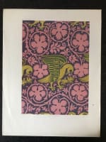 Ancienne gravure en couleur tissu gothique - Miniature 4