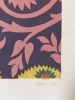 Ancienne gravure en couleur tissu gothique - Miniature 6