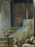 Beau tableau ancien départ du troupeau XIXe sv Paul Chaigneau signé Bertin - Miniature 11