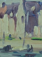 Beau tableau ancien paysage marine breton bateau impressionniste N. Delannoy - Miniature 1