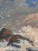 Ancien dessin marine Morbihan Bretagne bateau longeant la côte signé Landelle - Miniature 8