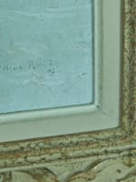 Tableau ancien grand bouquet de fleurs art déco nature morte vase Hélène Rivière - Miniature 9