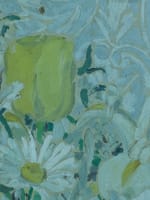 Tableau ancien grand bouquet de fleurs art déco nature morte vase Hélène Rivière - Miniature 10