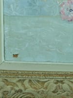 Tableau ancien grand bouquet de fleurs art déco nature morte vase Hélène Rivière - Miniature 11