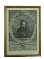 Ancienne gravure portrait marchand de cornes fidélité mariage allégorie Le Nain - Miniature 8