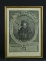 Ancienne gravure portrait marchand de cornes fidélité mariage allégorie Le Nain - Miniature 9