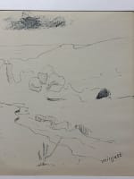 Dessin ancien école bretonne promeneur bord de mer Alexandre Minguet Pont-Aven - Miniature 4