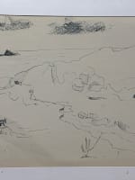 Dessin ancien école bretonne promeneur bord de mer Alexandre Minguet Pont-Aven - Miniature 5