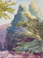 Ancienne aquarelle signée G. Geraud paysage rochers le torrent d'Ariège 1911 - Miniature 4