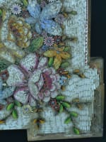 Ancien grand miroir mosaïque Grand Tour Italie Venise pont Rialto XIXe rare - Miniature 9