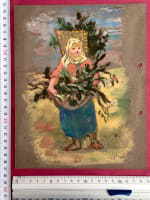 Ancien dessin expressionniste portrait la fagottière Jean Terles Art Déco - Miniature 4