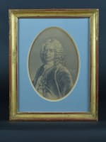 Tableau ancien dessin XVIIIe portrait d'un homme à la perruque signé Girardot - Miniature 3