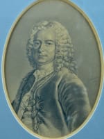 Tableau ancien dessin XVIIIe portrait d'un homme à la perruque signé Girardot - Miniature 5