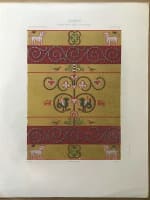 Ancienne gravure Lemercier textile étoffe tissu Henri IV Ratisbonne gothique - Miniature 2