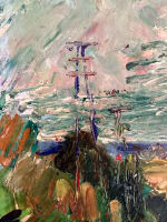 Ancien dessin paysage expressionniste bord de mer Jean Terles Art Déco - Miniature 4