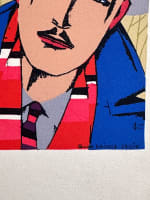 Ancienne lithographie portrait homme détective couleur Gilles de Sainte Croix - Miniature 3