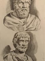 Ancienne gravure portrait Rome toge homme Galleria Giustiniana del Marchese XVIIe - Miniature 3