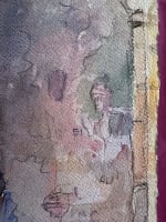 Ancien dessin intérieur maison personnage Pujols paysage Jean Terles Art Deco - Miniature 3