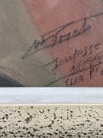 Beau dessin portrait jeune femme élégante navigant chapeau canotière signé 1936 - Miniature 9