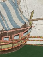 Beau dessin portrait de bateau des Indes 19ème Budgerow voile voyage lointain - Miniature 4