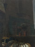 Ancien tableau animalier cheval maréchal-ferrant paysage signé XIXe sv Gericault - Miniature 4