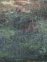 Ancien tableau animalier cheval maréchal-ferrant paysage signé XIXe sv Gericault - Miniature 10