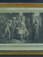 Gravure ancienne le cabaret 18ème Petit Wax-Hall 1780 mode Paris danse Wille - Miniature 3