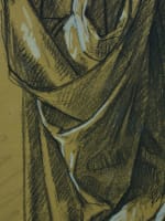 Ancien tableau dessin portrait d'homme école française renaissance Aug. Bigand - Miniature 6