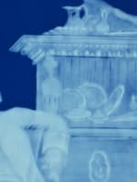 Ancien grand tableau porcelaine Limoges portrait Meissonnier L'Amateur antiquité - Miniature 5