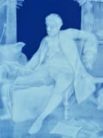 Ancien grand tableau porcelaine Limoges portrait Meissonnier L'Amateur antiquité - Miniature 7