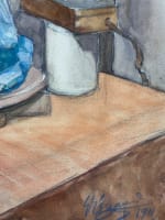 Ancienne aquarelle Geraud modèle féminin atelier statue antique atelier peintre - Miniature 5