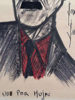 Beau tableau Bernard Buffet portrait de François Mauriac HUJAC Toulouse - Miniature 4