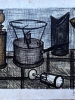 Bernard Buffet belle lithographie moderne lampe à pétrole - Miniature 11