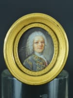 Tableau miniature portrait jeune homme costume de cour ordre Saint Louis N14 - Miniature 2