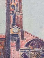 Ancienne aquarelle Geraud place fontaine Saint-Étienne Toulouse 1911 - Miniature 5