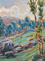 Ancienne aquarelle signée Geraud paysage montagne Ax-Bonascre Ariège ski 1911 - Miniature 4