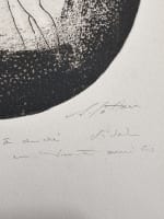 Ancienne gravure, couple érotisme, signée Suzanne Cattan n°4/10 Judaïca 1970 - Miniature 3