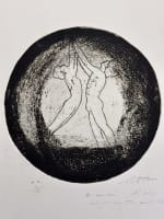 Ancienne gravure, couple érotisme, signée Suzanne Cattan n°4/10 Judaïca 1970 - Miniature 4