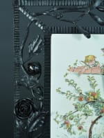 Rare dessous de plat art nouveau fer forgé enfant Richard Sarreguemines UC - Miniature 6