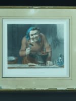 Ancienne lithographie Virginie Dreyss cuisine boudin cuisinier Verheyden XIXe - Miniature 2