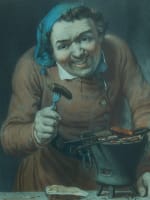 Ancienne lithographie Virginie Dreyss cuisine boudin cuisinier Verheyden XIXe - Miniature 10