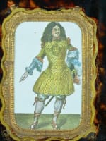 Cadre ancien litho portrait Molière comédien théâtre M. Baron / Rachel x2 - Miniature 4