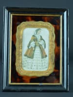 Cadre ancien litho portrait Molière comédien théâtre M. Baron / Rachel x2 - Miniature 8