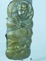 Ancien pyrogène boite d'allumettes bébé panier Geschutzt 19e métal argenté - Miniature 2