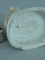 Ancienne paire de statuettes en porcelaine figurine chiens à l'arrêt Porzellan - Miniature 8