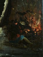 Beau tableau ancien paysage nocturne sous la neige animé sv Claude Malbranche - Miniature 11