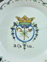 Ancienne assiette révolutionnaire patriote A ça ira faïence Nevers n°1 Heitschel - Miniature 1