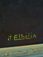 Grand tableau nature morte bouquet de fleurs Ipomée Volubilis signé 138 cm déco - Miniature 11