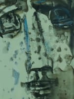 Ancien portrait Art déco visage signé Henry de Waroquier aquarelle dessin 1929 - Miniature 7